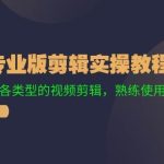 剪映专业版剪辑实操教程：流畅处理各类型的视频剪辑，熟练使用剪映专业版