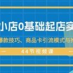 抖音小店0基础起店实操课，打造单品爆款技巧、商品卡引流模式与推流算法等